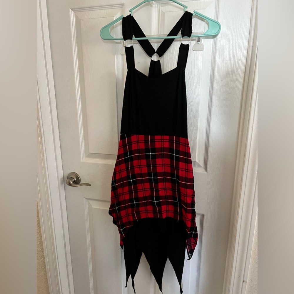 Romper dress with handkerchief bottom